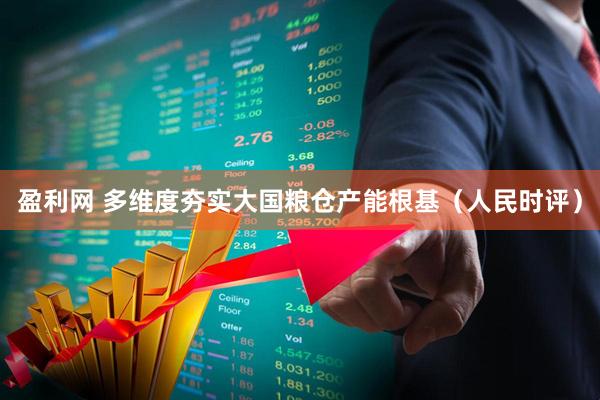 盈利网 多维度夯实大国粮仓产能根基（人民时评）