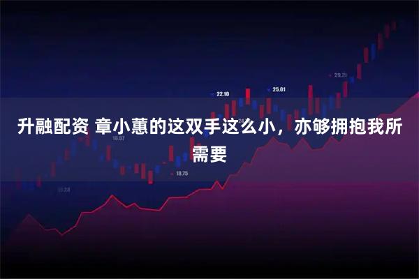 升融配资 章小蕙的这双手这么小，亦够拥抱我所需要